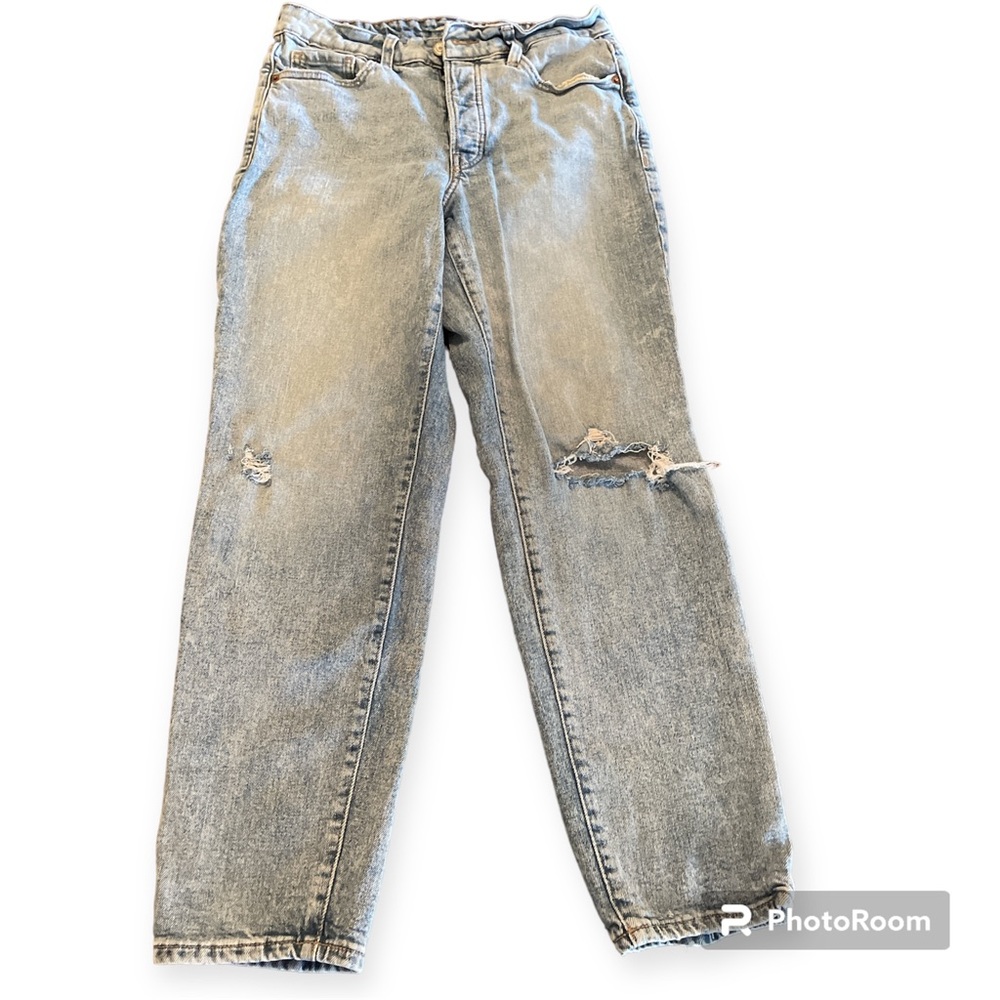 High Rise OG Straight Old Navy Jeans Womens 8 Light Wash Distressed Casual